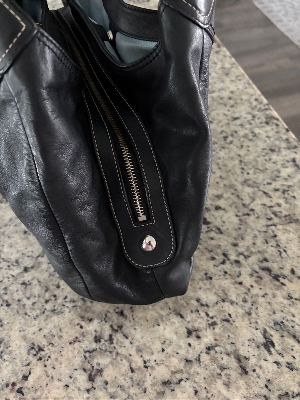 Coach Large SoHo Lynn Hobo Bag Leather Shoulder Handbag Purse Black Pre-Owned - Picture 13 of 15